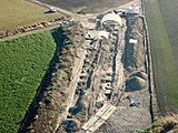 Luftaufnahme des Grabungsareals